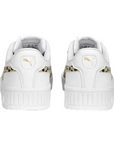 Puma scarpa sneakers da ragazza Carina 2.0 Animal 392024 01 bianco nero oro