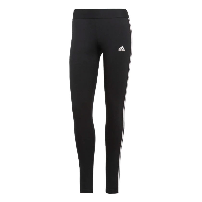 Adidas pantalone sportivo da ragazza in cotone elasticizzato Leggings Essentials 3-stripes black