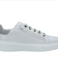 CafèNoir sneakers da ragazza con laccio e zip laterale C-2020 white