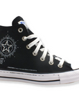 Converse Chuck Taylor All Star scarpe alte in tela A01588C black-high risk red