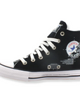 Converse Chuck Taylor All Star scarpe alte in tela A01588C black-high risk red