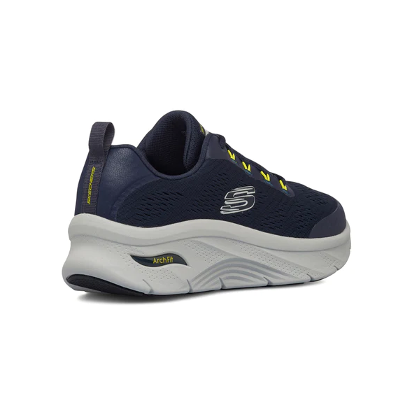 Skechers scarpa sneakers da uomo Relaxed Fit Arch Fit D&#39;Lux Sumner 232502/NVLM blu limone