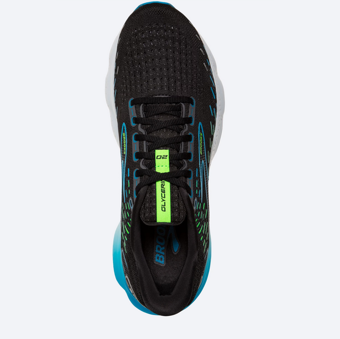 Brooks scarpa da corsa da uomo Glycerin 20 Ammortizzazione neutra 1103821D006 nero-azzurro oceano-verde