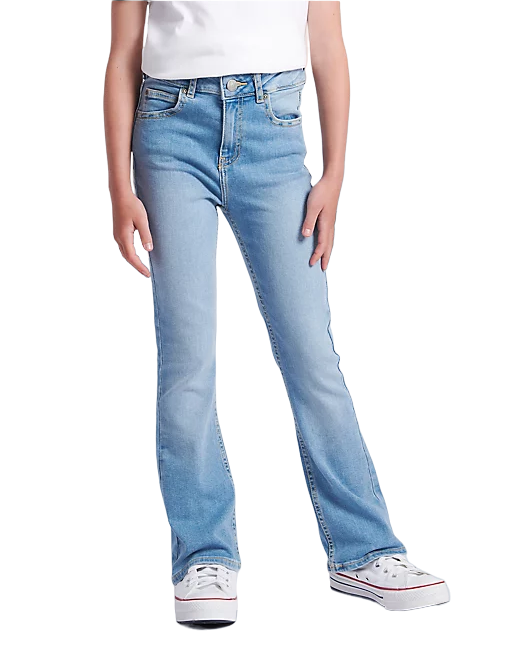 Lee Kids pantalone jeans 5 tasche a zampa da ragazza Breese Mid Soho LEG5006 blu chiaro