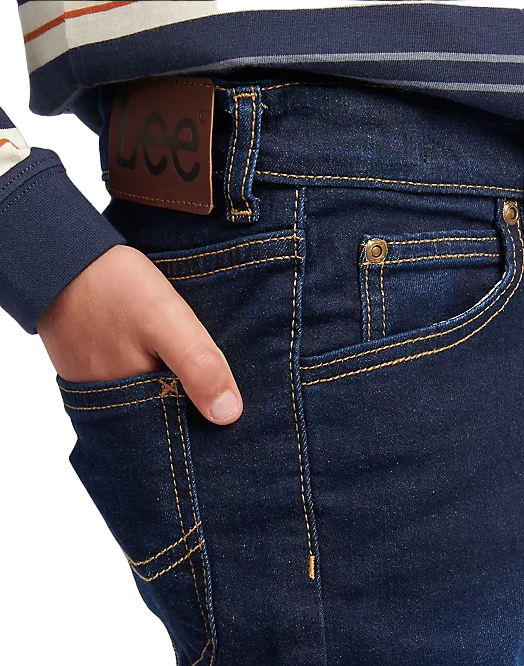 Lee Kids pantalone jeans 5 tasche da ragazzo Luke LEE0014T blu scuro