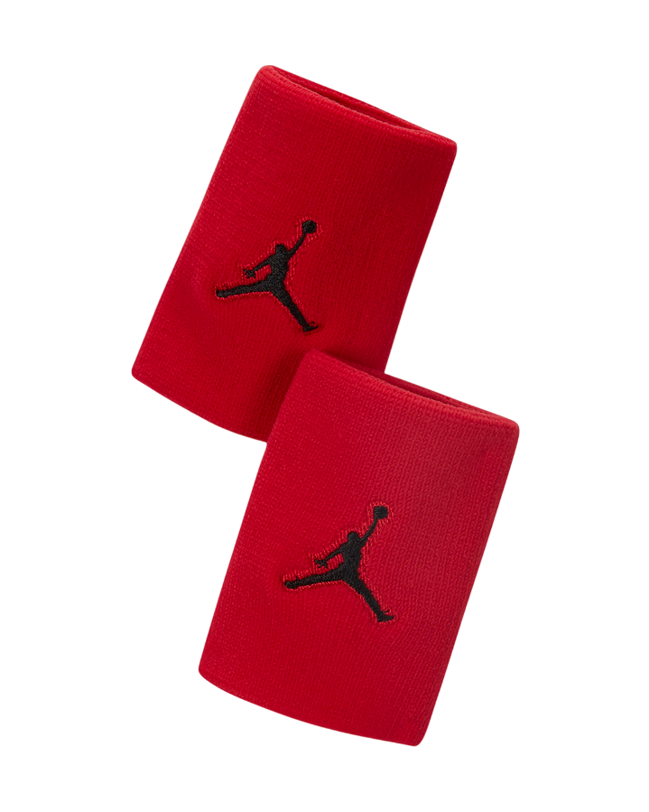 Jordan polsini da basket unisex Jumpman Dri-Fit wristband rosso-nero