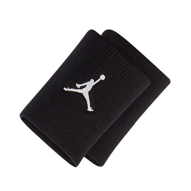 Jordan polsini da basket unisex Jumpman Dri-Fit wristband nero-bianco
