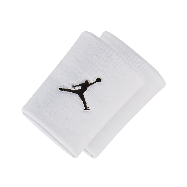 Jordan polsini da basket unisex Jumpman Dri-Fit wristband bianco-nero