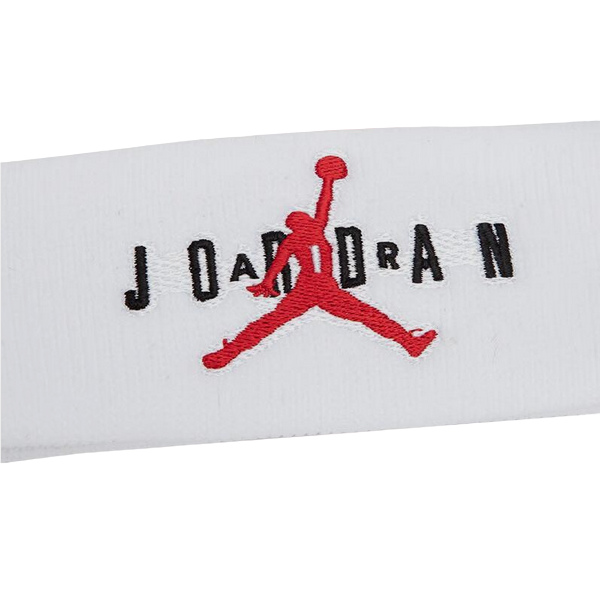 Jordan fascia tergisudore Dry-Fit Terry Jumpman DX7001-134 bianco-rosso taglia unica