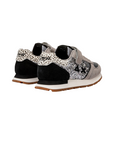 Sun68 scarpa sneakers glitterata con laccio elastico e strappo da ragazza Kelly Big Z43417K 44 argento