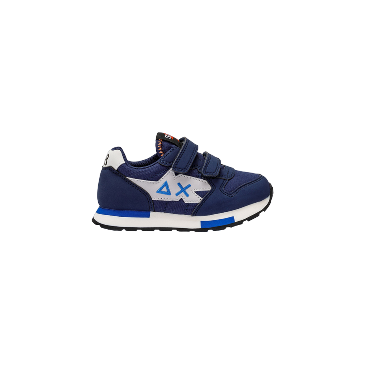 Sun68 scarpa sneakers da bambino con strappo Niki Solid Z43321B 07 blu