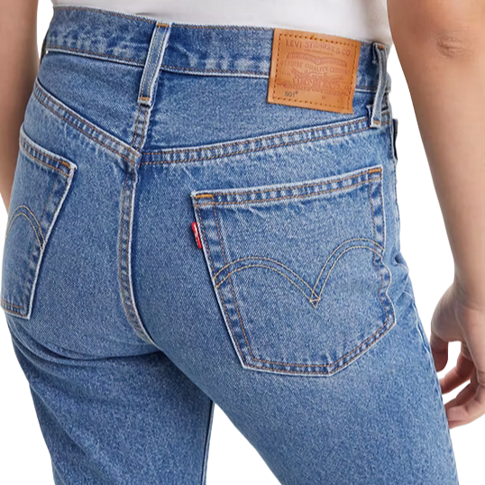 Levi&#39;s pantalone corto jeans da donna  501 cropped 362000236 blu medio