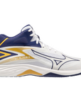 Mizuno scarpa da pallavolo da uomo Thunder Blade Z Mid V1GA237543 bianco-blu-oro