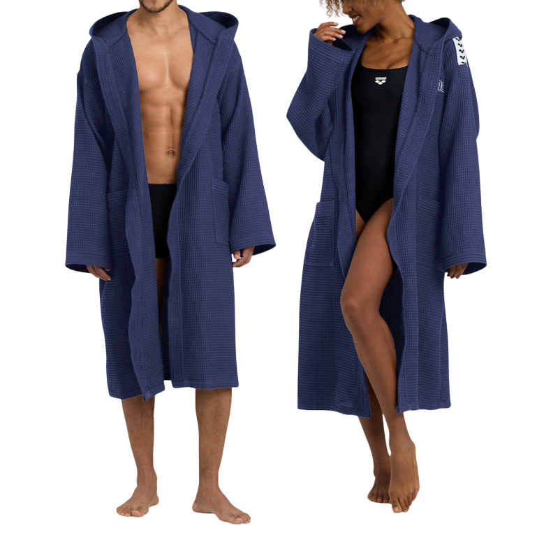 Arena accappatoio con cappuccio unisex Waffle Robe II 006759700 blu