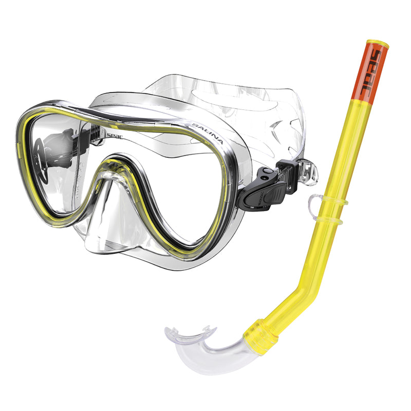 Seac Set Salina SLT Maschera e Tubo Snorkeling Giallo - Unisex