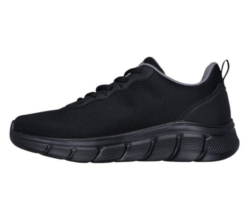Scarpe Skechers BOBS Sport B Flex Icy Edge vista profilo con design sportivo moderno e allacciatura frontale