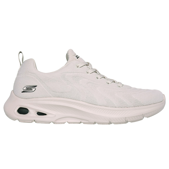 Sneakers Skechers Bobs Unity Sleek Revive 118075/OFWT bianco sporco da uomo, vista laterale, suola ammortizzata e tecnologia Memory Foam