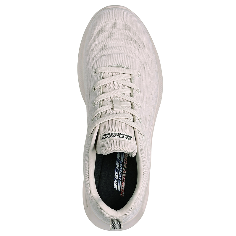Sneakers Skechers Bobs Unity Sleek Revive 118075/OFWT bianco sporco da uomo, vista laterale, suola ammortizzata e tecnologia Memory Foam