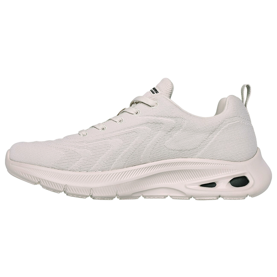 Sneakers Skechers Bobs Unity Sleek Revive 118075/OFWT bianco sporco da uomo, vista laterale, suola ammortizzata e tecnologia Memory Foam