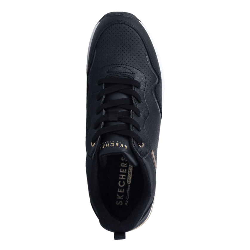 Skechers Million Air Hotter Air | Sneakers Donna Nero Comfort 155399 alto