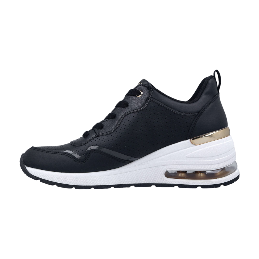Skechers Million Air Hotter Air | Sneakers Donna Nero Comfort 155399 laterale interno