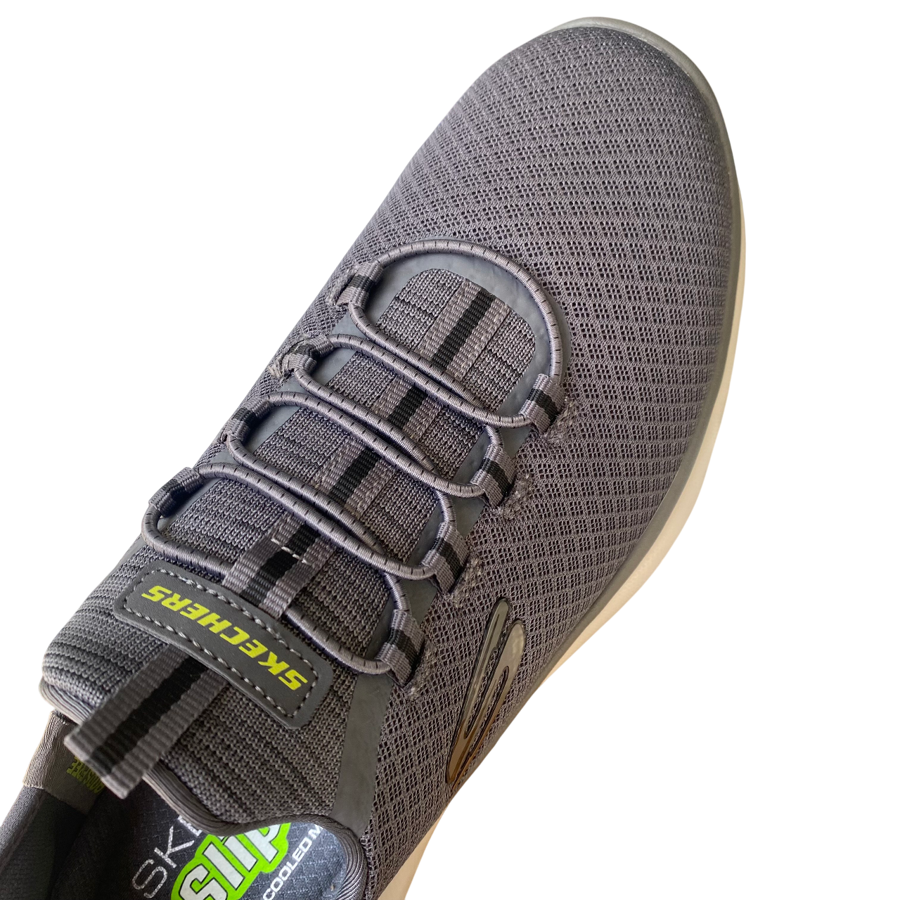 Scarpe Skechers Slip-ins Summits High Range vegan da uomo, colore carbone (232457/CHAR), con tecnologia Hands Free e soletta Air-Cooled Memory Foam