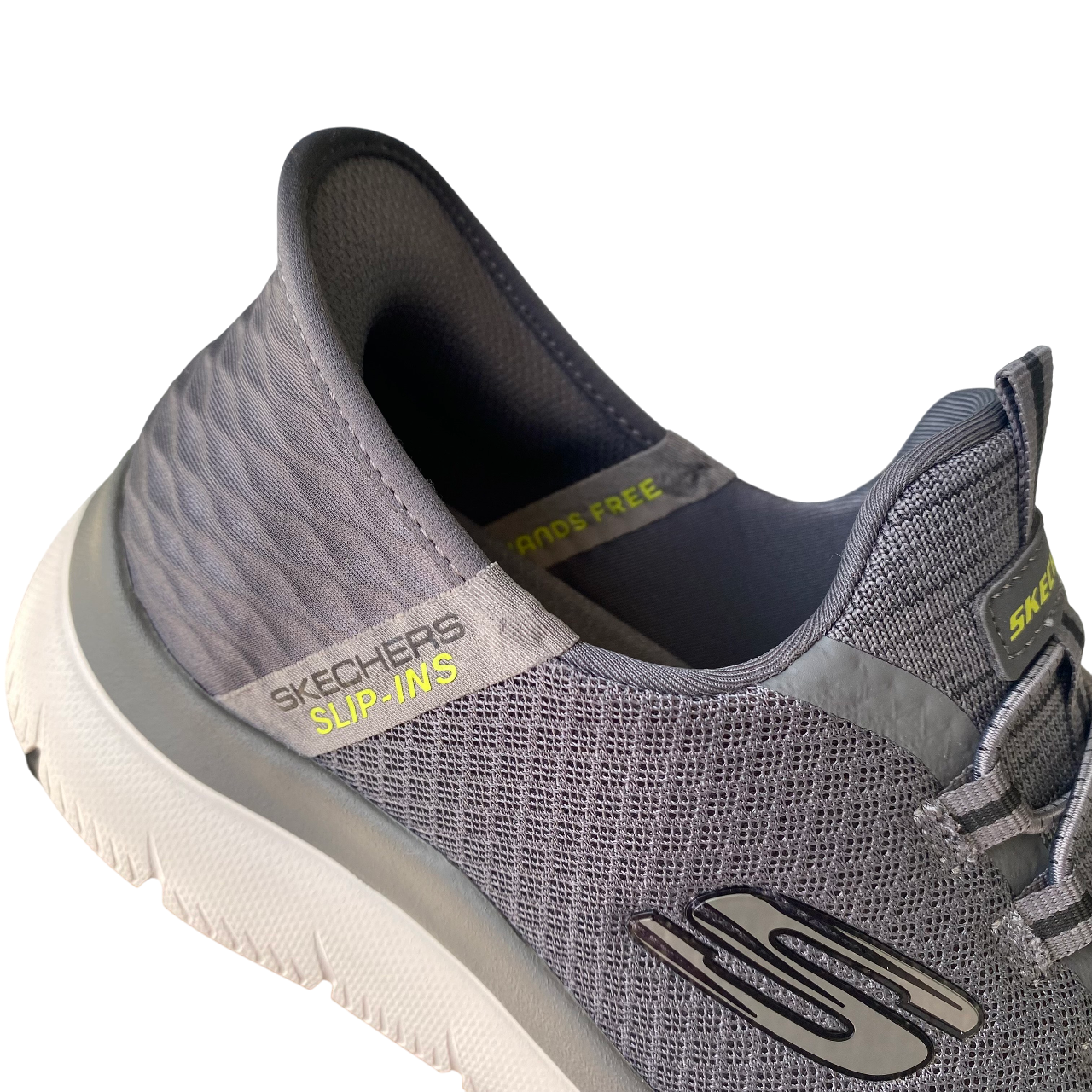 Scarpe Skechers Slip-ins Summits High Range vegan da uomo, colore carbone (232457/CHAR), con tecnologia Hands Free e soletta Air-Cooled Memory Foam