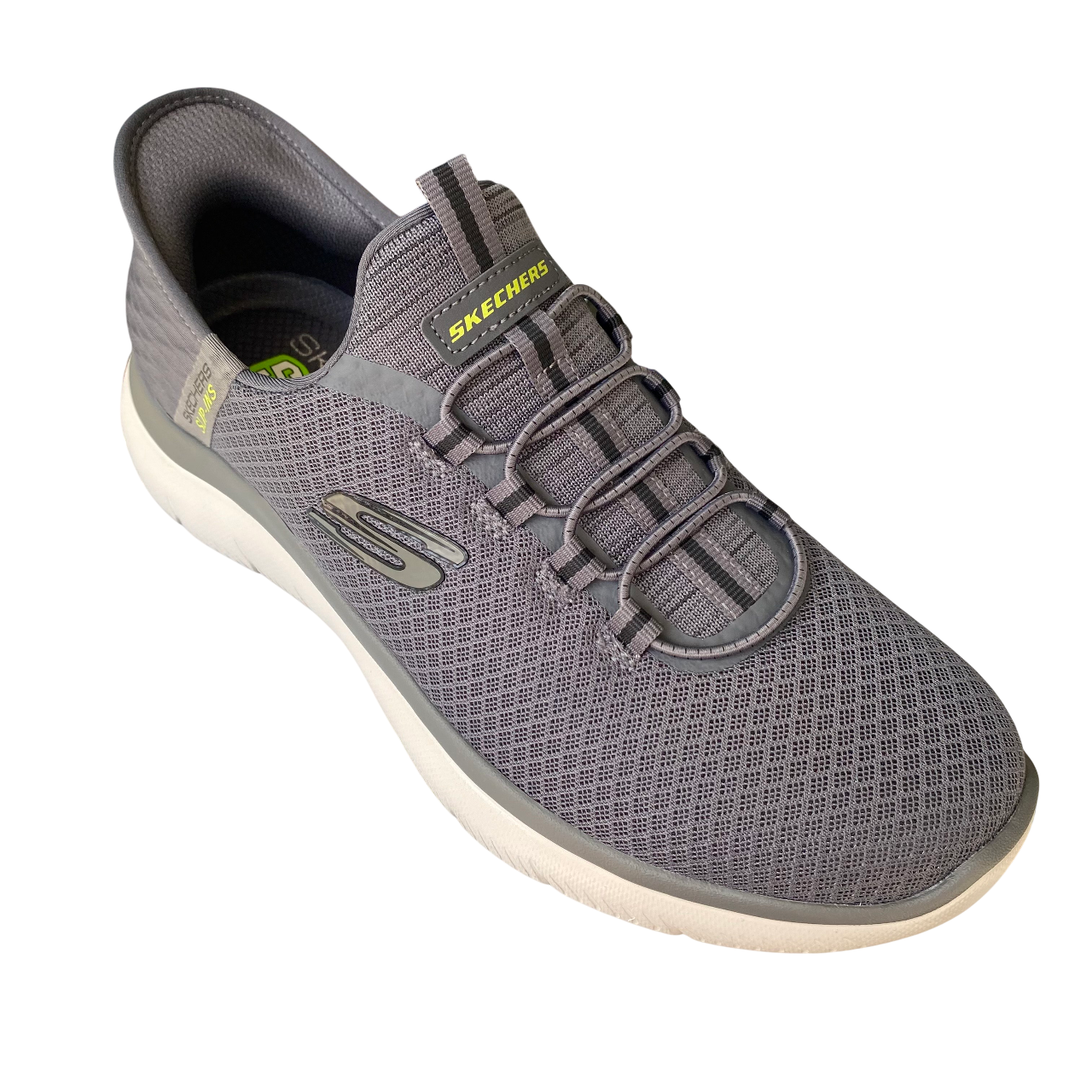 Scarpe Skechers Slip-ins Summits High Range vegan da uomo, colore carbone (232457/CHAR), con tecnologia Hands Free e soletta Air-Cooled Memory Foam