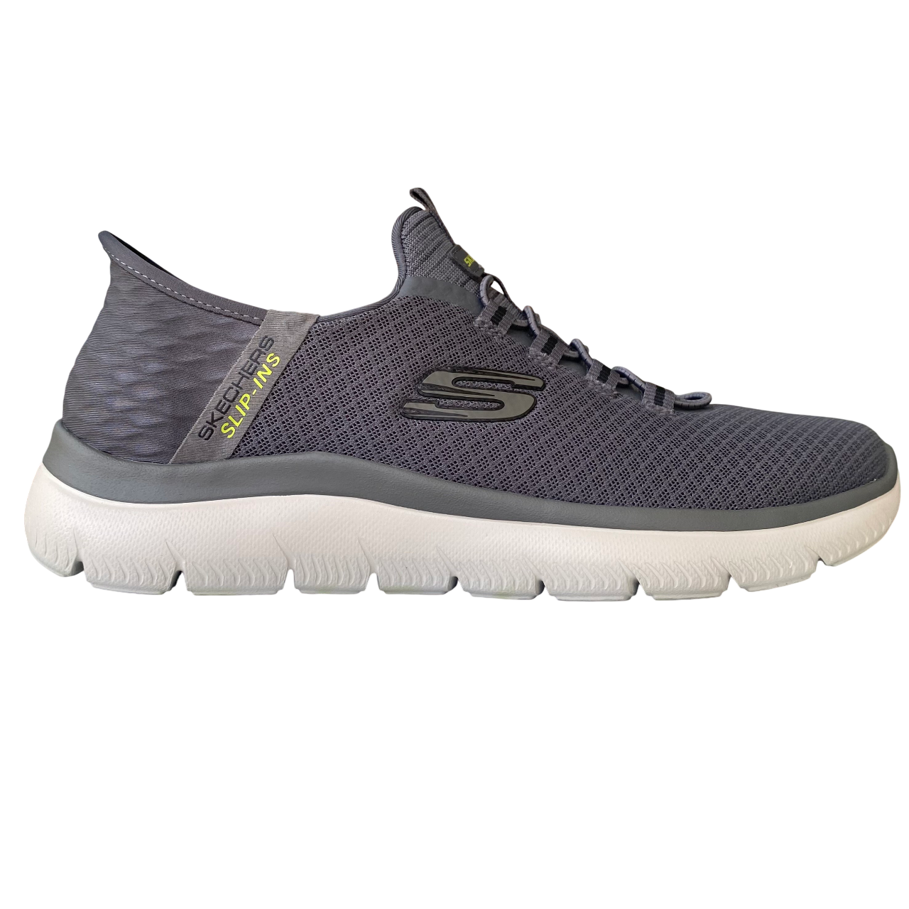 Scarpe Skechers Slip-ins Summits High Range vegan da uomo, colore carbone (232457/CHAR), con tecnologia Hands Free e soletta Air-Cooled Memory Foam