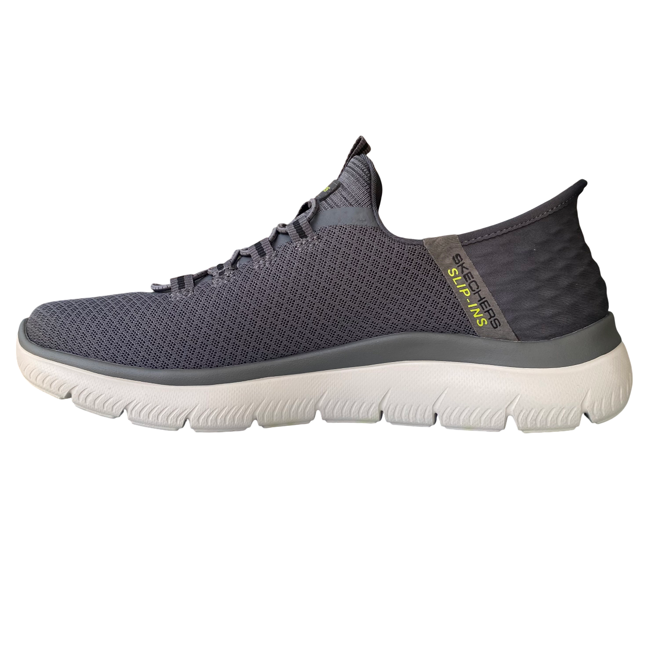 Scarpe Skechers Slip-ins Summits High Range vegan da uomo, colore carbone (232457/CHAR), con tecnologia Hands Free e soletta Air-Cooled Memory Foam