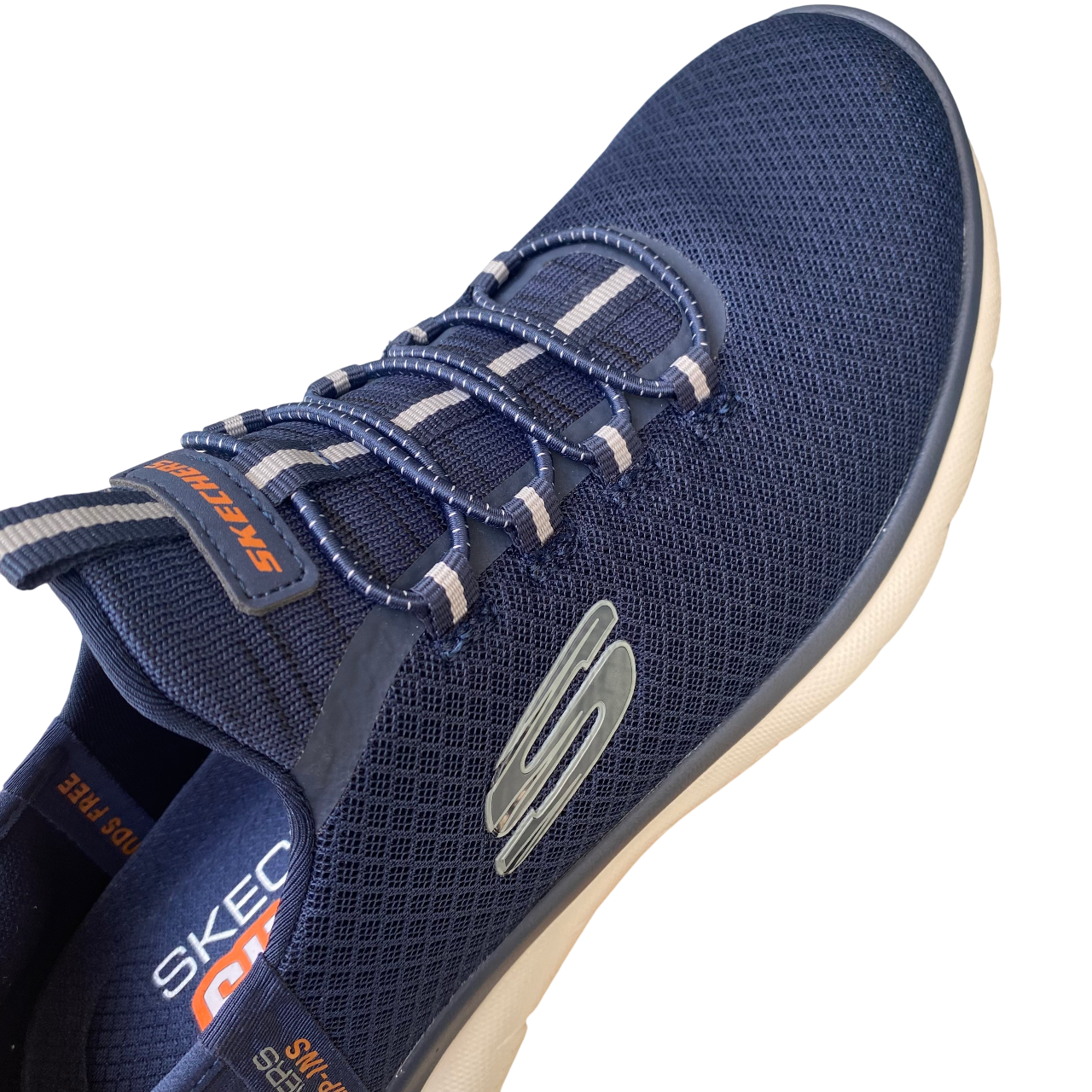 Scarpe Skechers Slip-ins Summits High Range vegan da uomo, colore blu navy (232457/NVY), con tecnologia Hands Free e soletta Air-Cooled Memory Foam