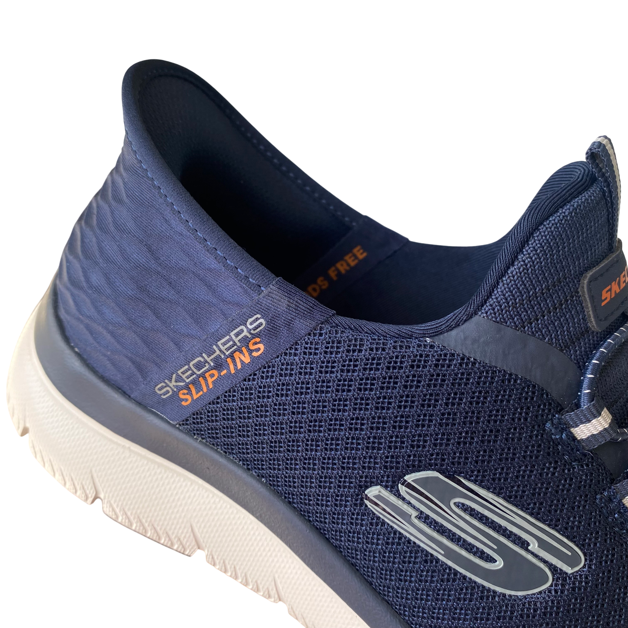 Scarpe Skechers Slip-ins Summits High Range vegan da uomo, colore blu navy (232457/NVY), con tecnologia Hands Free e soletta Air-Cooled Memory Foam