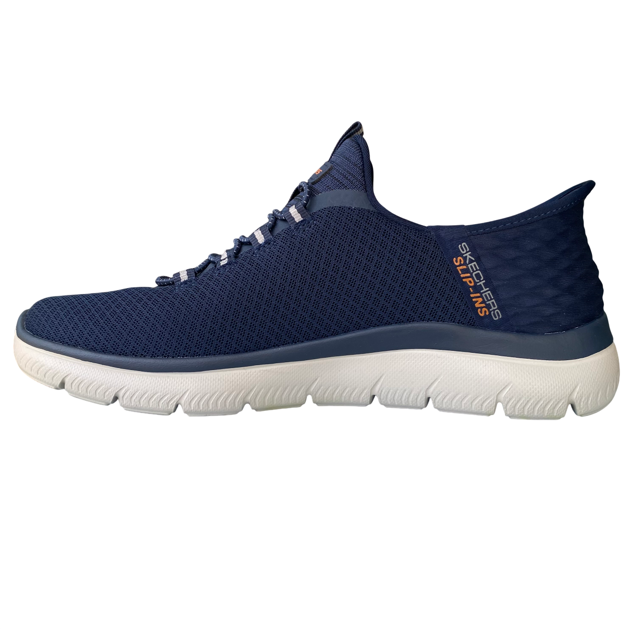 Scarpe Skechers Slip-ins Summits High Range vegan da uomo, colore blu navy (232457/NVY), con tecnologia Hands Free e soletta Air-Cooled Memory Foam