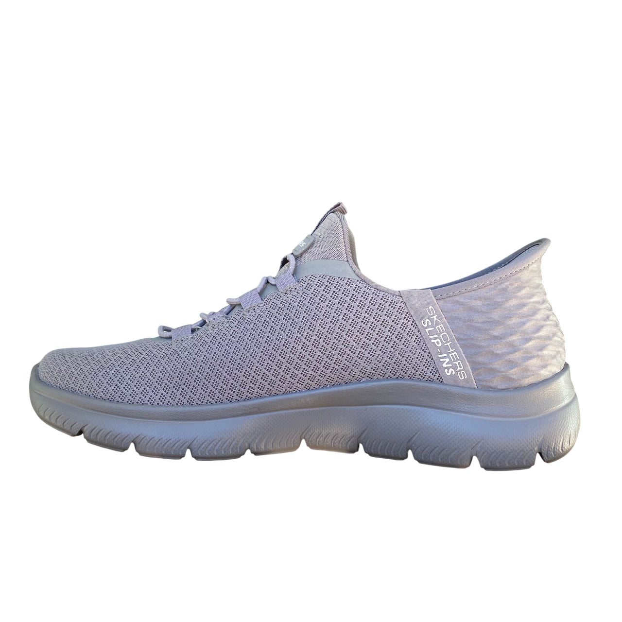 Vista laterale interna Skechers Slip-ins Summits High Range Vegan con Air-Cooled Memory Foam e materiali vegan