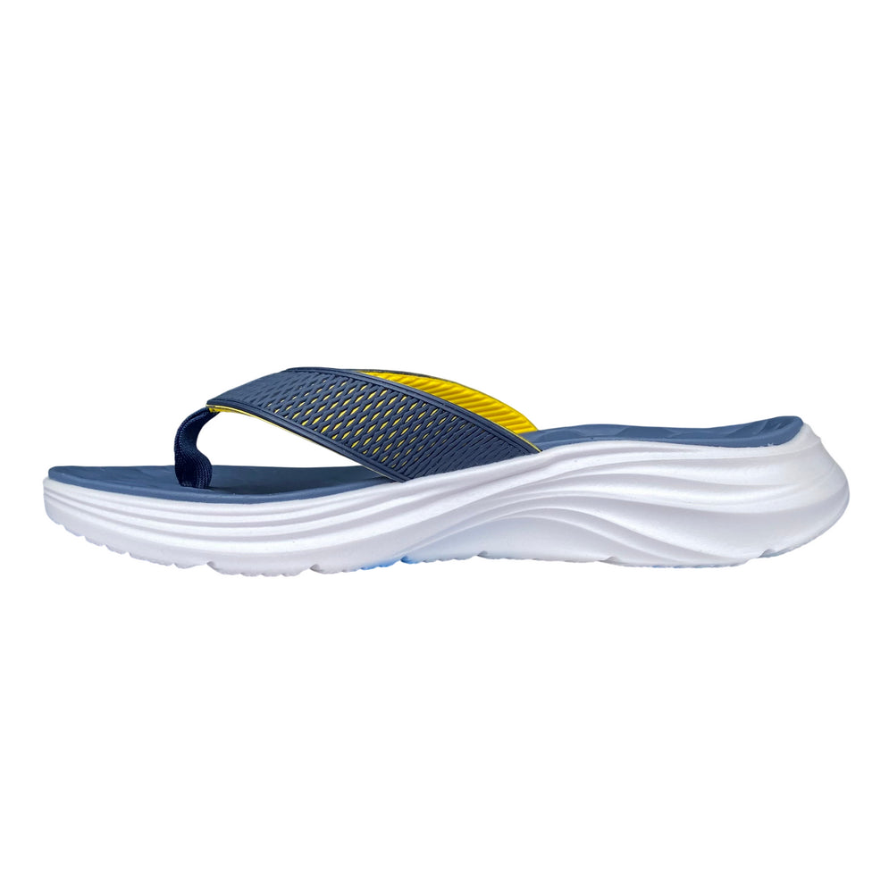 Skechers ciabatta infradito da uomo Vapor Voam Sandal Sayto 232894/NVYL blu-giallo - LAT SX