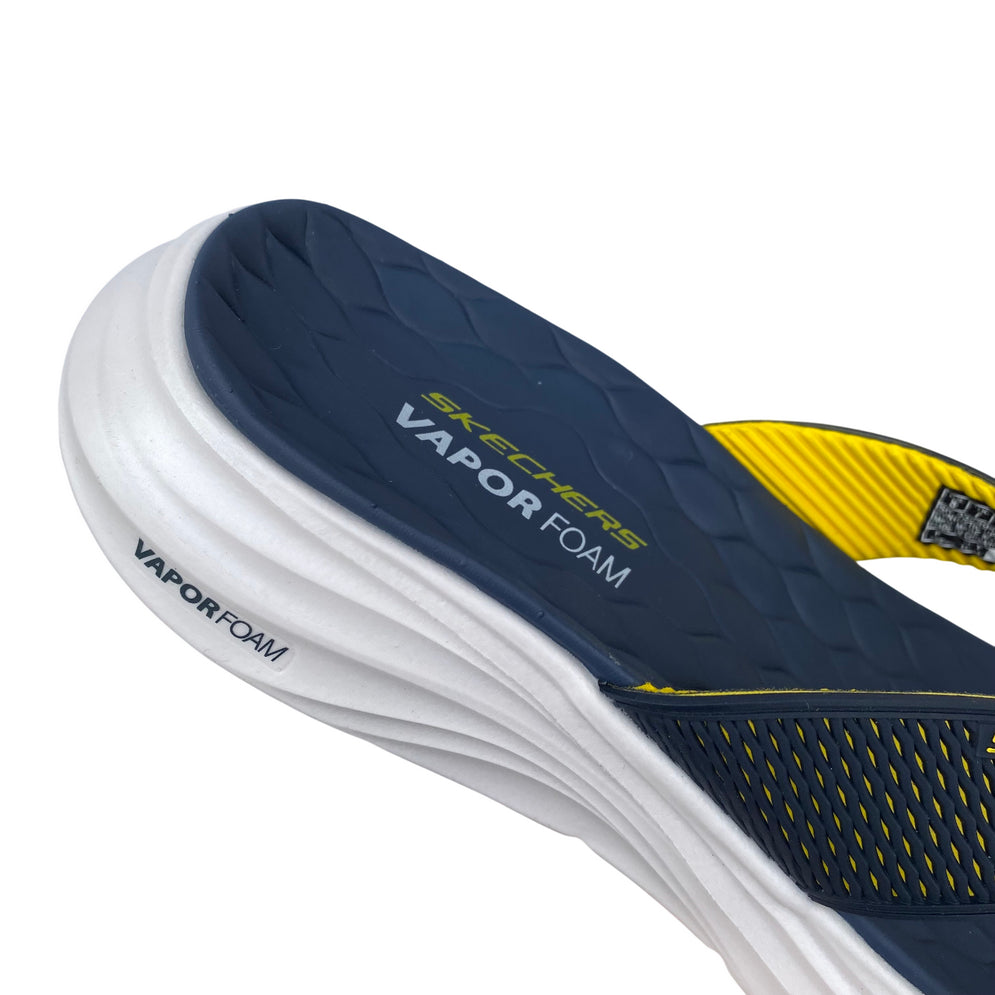 Skechers ciabatta infradito da uomo Vapor Voam Sandal Sayto 232894/NVYL blu-giallo - TALLONE