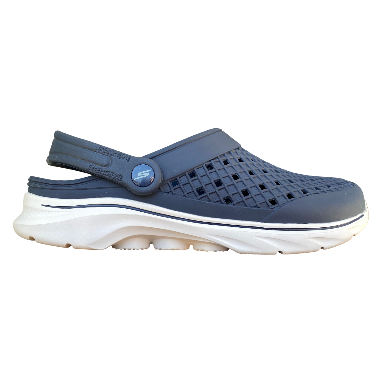 Skechers ciabatta sandalo da uomo Foamies GO WALK 7 Ambition 243283/NVW blu-bianco