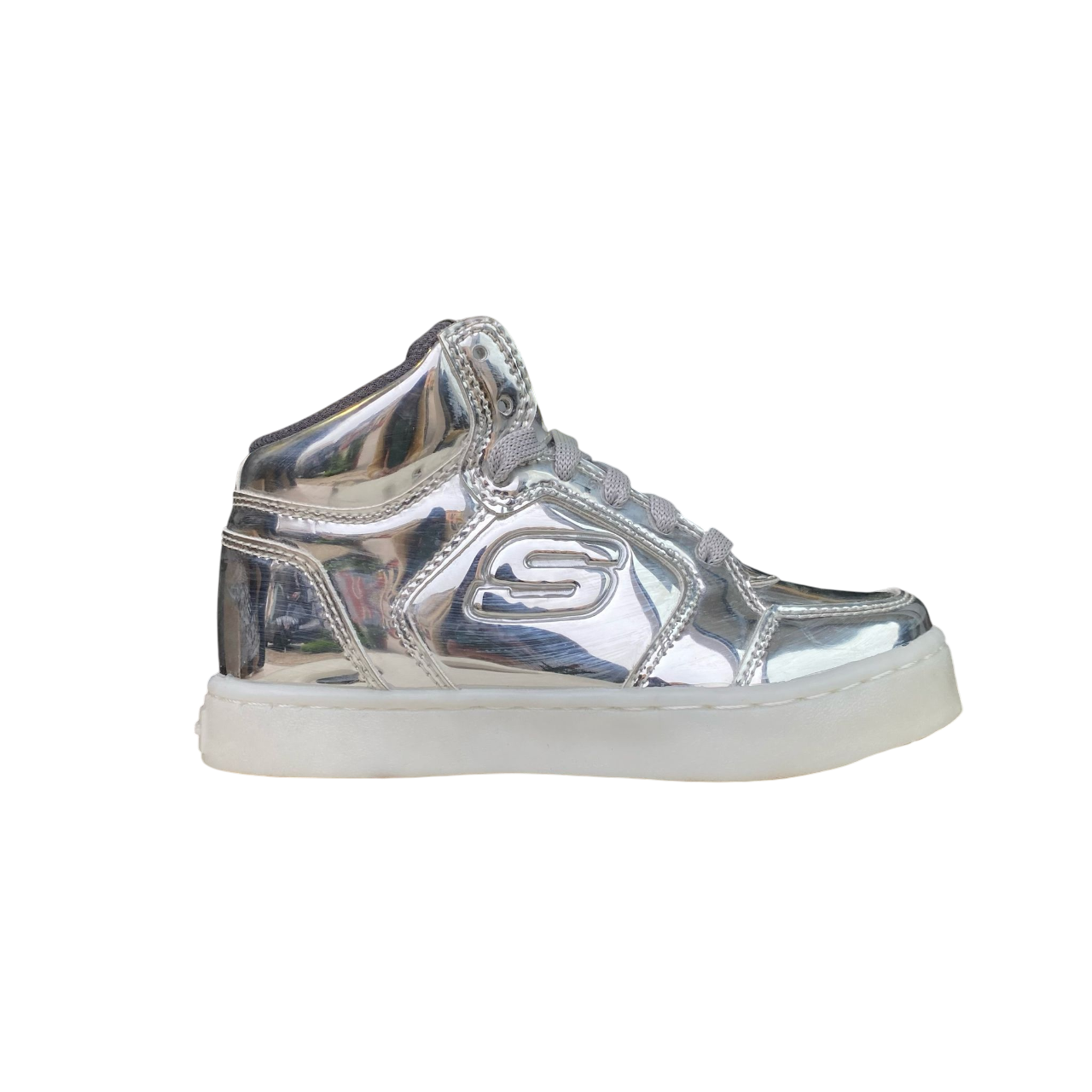 Skechers scarpa alta da ragazza con le luci Energy Lights 90603L SIL argento