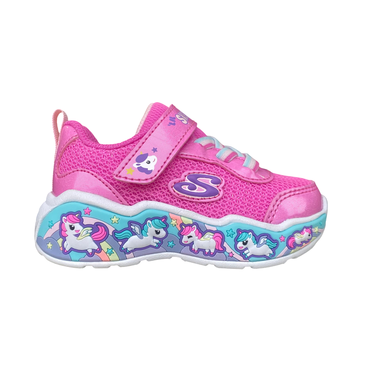 Skechers scarpa da ginnastica da bambina con laccio elastico e velcro Play Scene Fun Squad 303158N/PKMT rosa