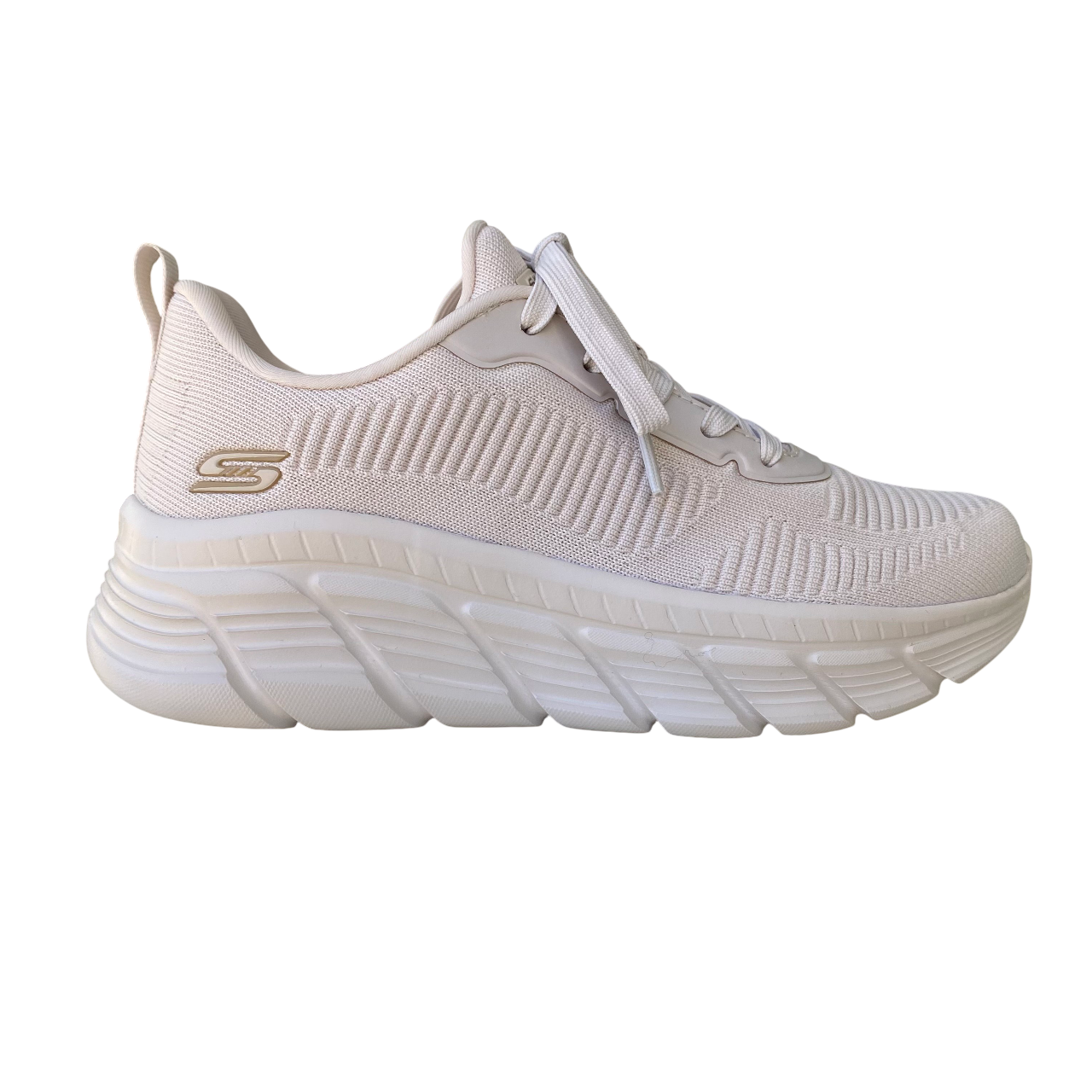 Skechers scarpa da sneakers da donna BOBS Sport B Flex Hi - Flying HI 117385/OFWT bianco-sporco
