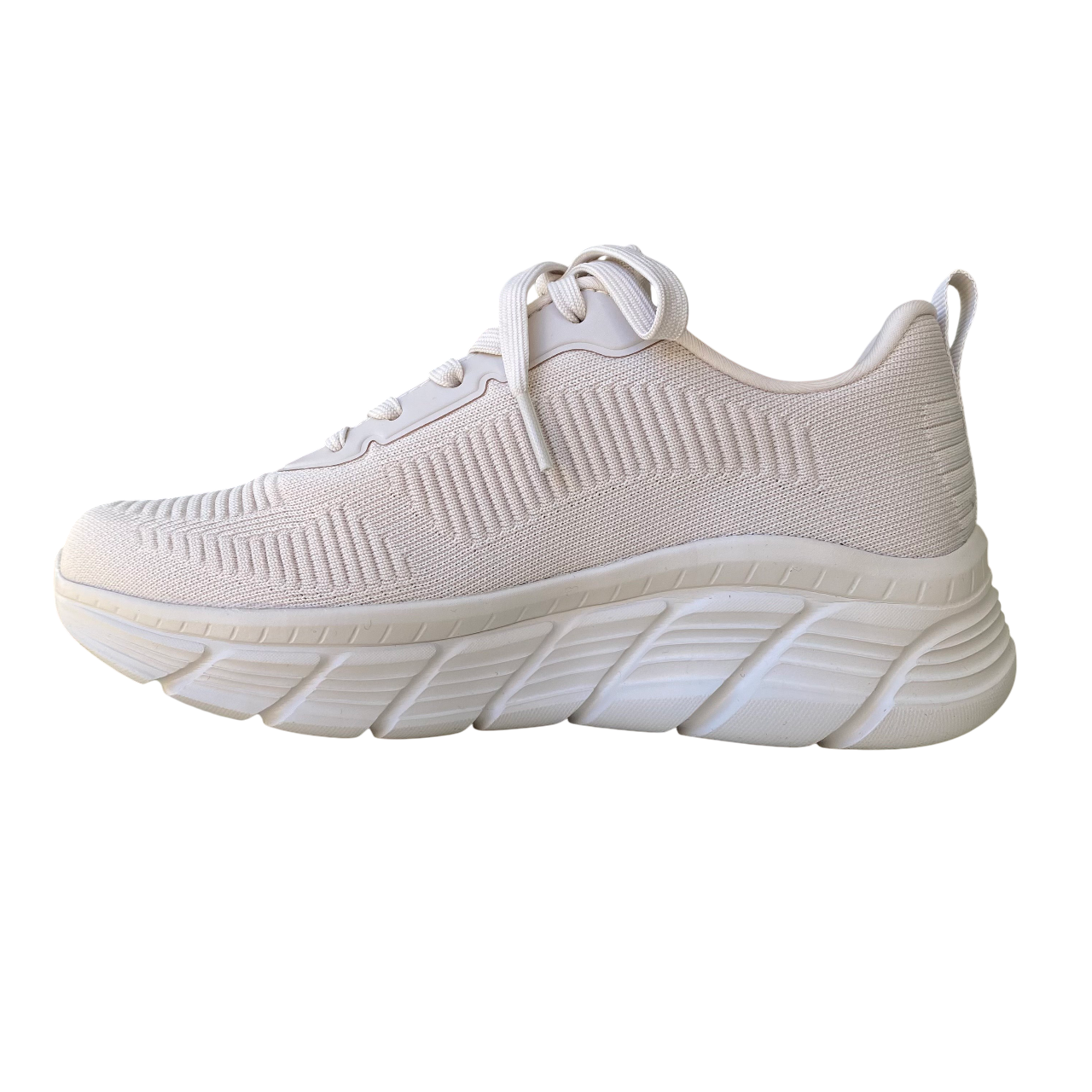 Skechers scarpa da sneakers da donna BOBS Sport B Flex Hi - Flying HI 117385/OFWT bianco-sporco