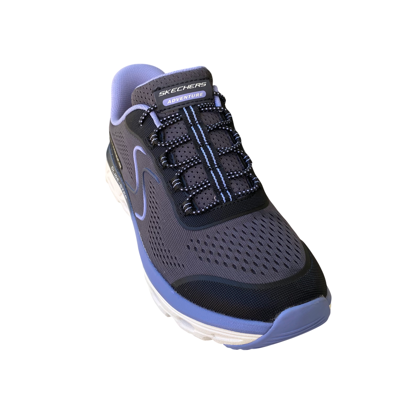 Skechers scarpa sneakers da donna Slip-Ins Glide-Step Sole 180272/BKBL nero-blu