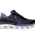 Skechers scarpa sneakers da donna Slip-Ins Glide-Step Sole 180272/BKBL nero-blu