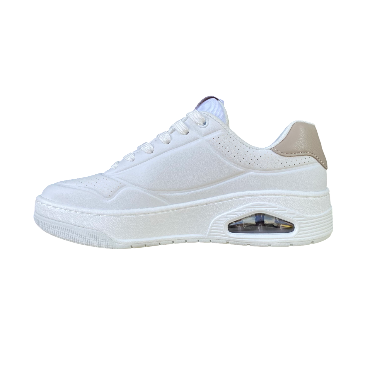 Skechers scarpa sneakers da donna Uno Court Fast Break 177705/WHT bianco