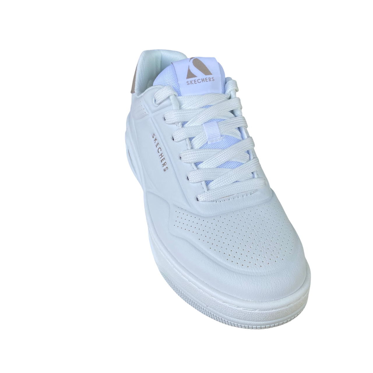 Skechers scarpa sneakers da donna Uno Court Fast Break 177705/WHT bianco