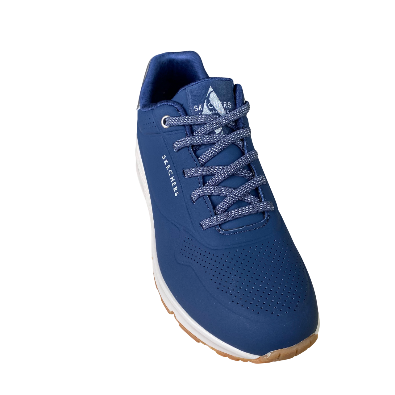 Skechers scarpa sneakers da donna Uno Shimmer Away 155196/NVS blu-argento