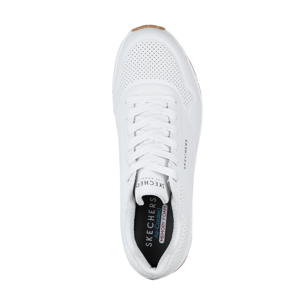 Skechers scarpa sneakers da uomo Uno Stand On Air 52458/WHT bianco 3