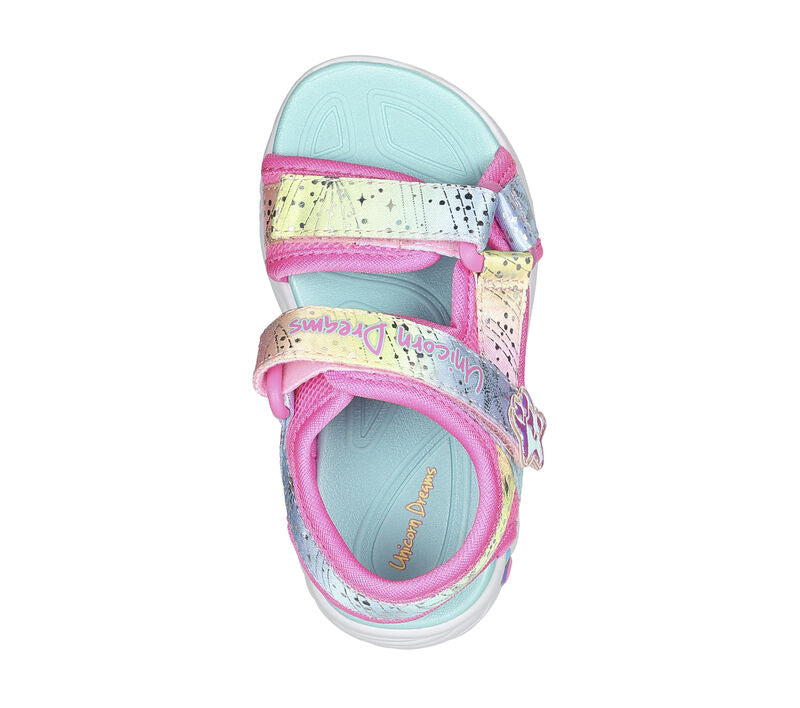 Skechers sandalo da bambina Unicorn Dreams Majestic Bliss 302682N/PKMT rosa/multicolore
