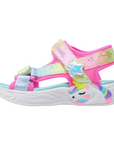 Skechers sandalo da bambina Unicorn Dreams Majestic Bliss 302682l/PKMT rosa/multicolore