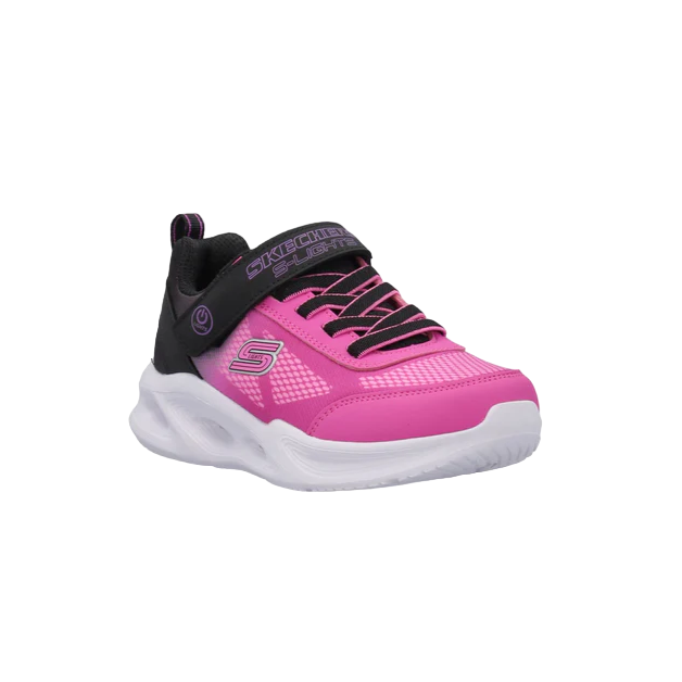 Skechers scarpa da ginnastica con le luci da bambina Sola Glow Ombre Deluxe 303714L/BKHP nero-rosa